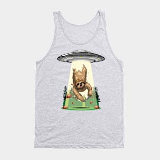 Slow Spaceship Ride: Alien Sloth Abudction Tank Top